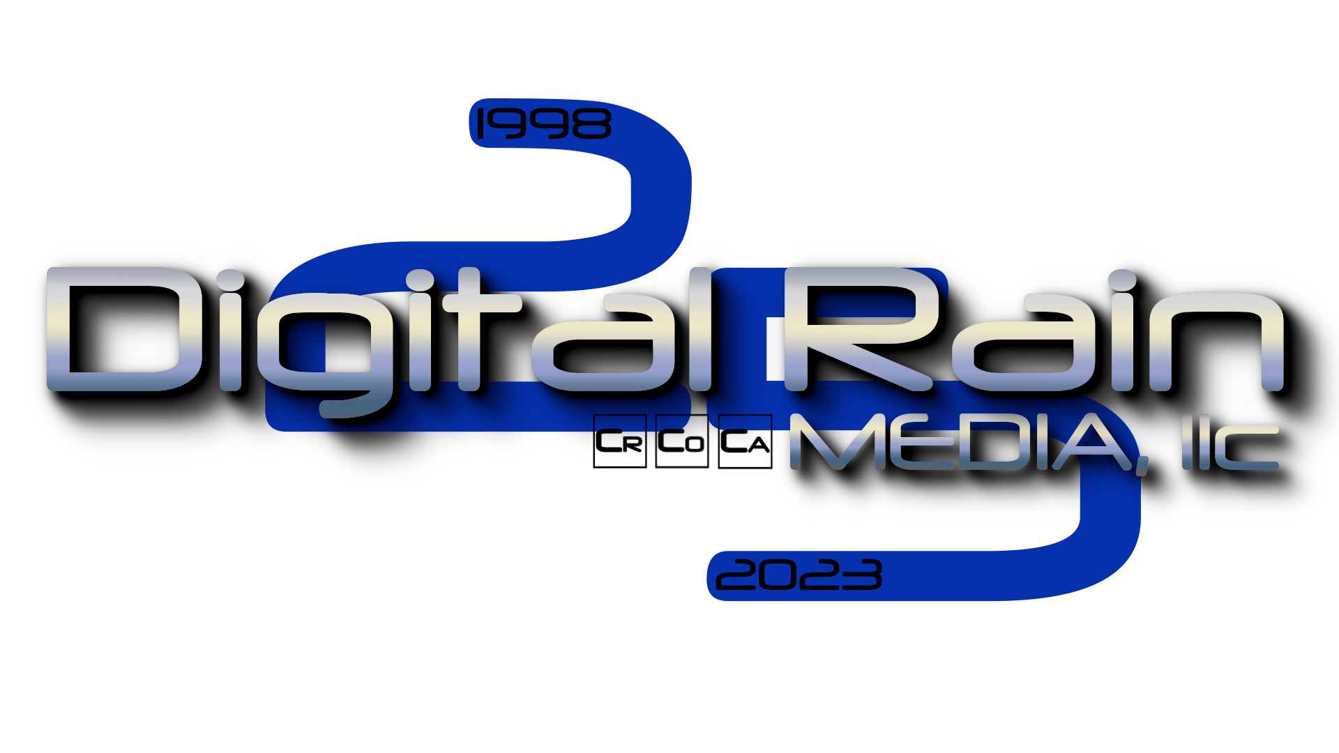Logo celebrating 25 years of Digital Rain for Video and Media Production